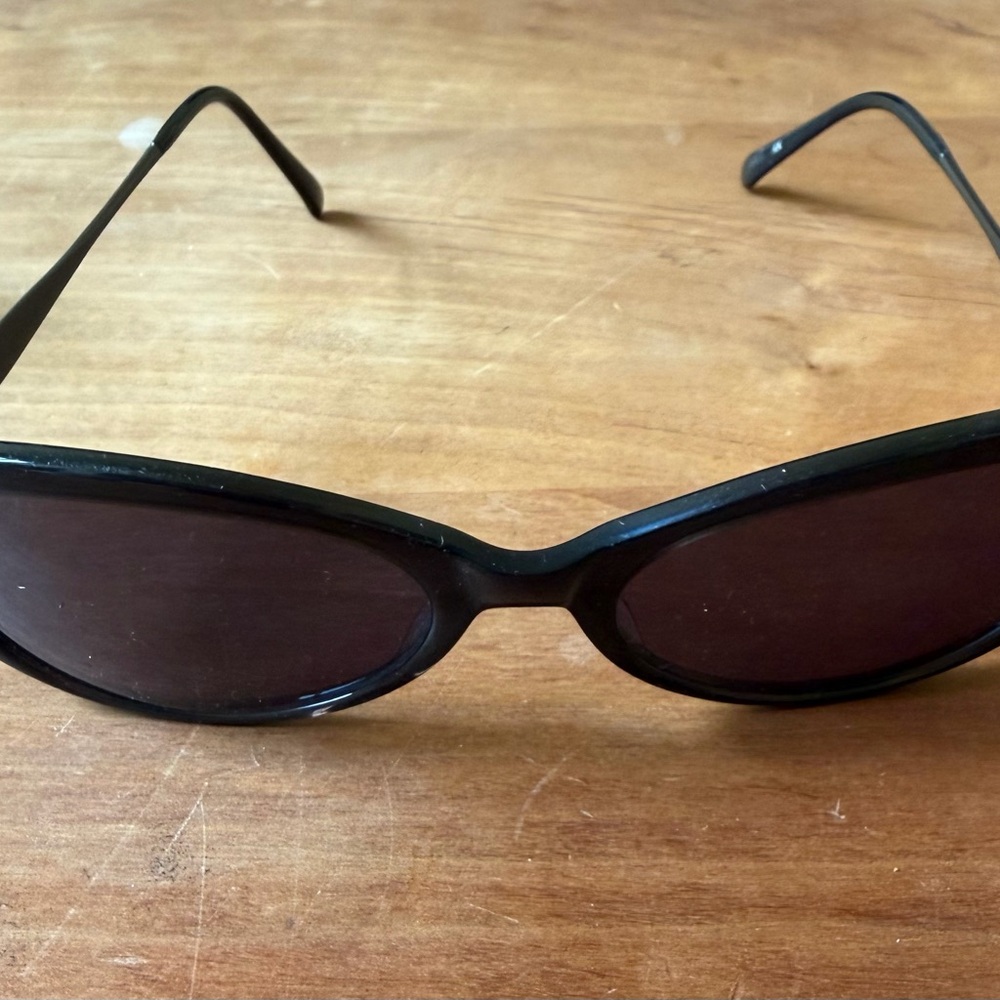 Oliver Peoples Black Oval Sunglasses